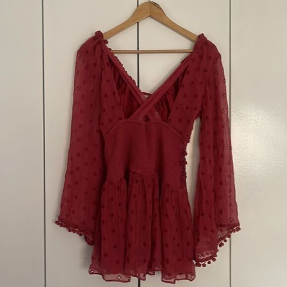 Free People Della Sole Cutout Mini Dress Size S/P - Picture 11 of 11